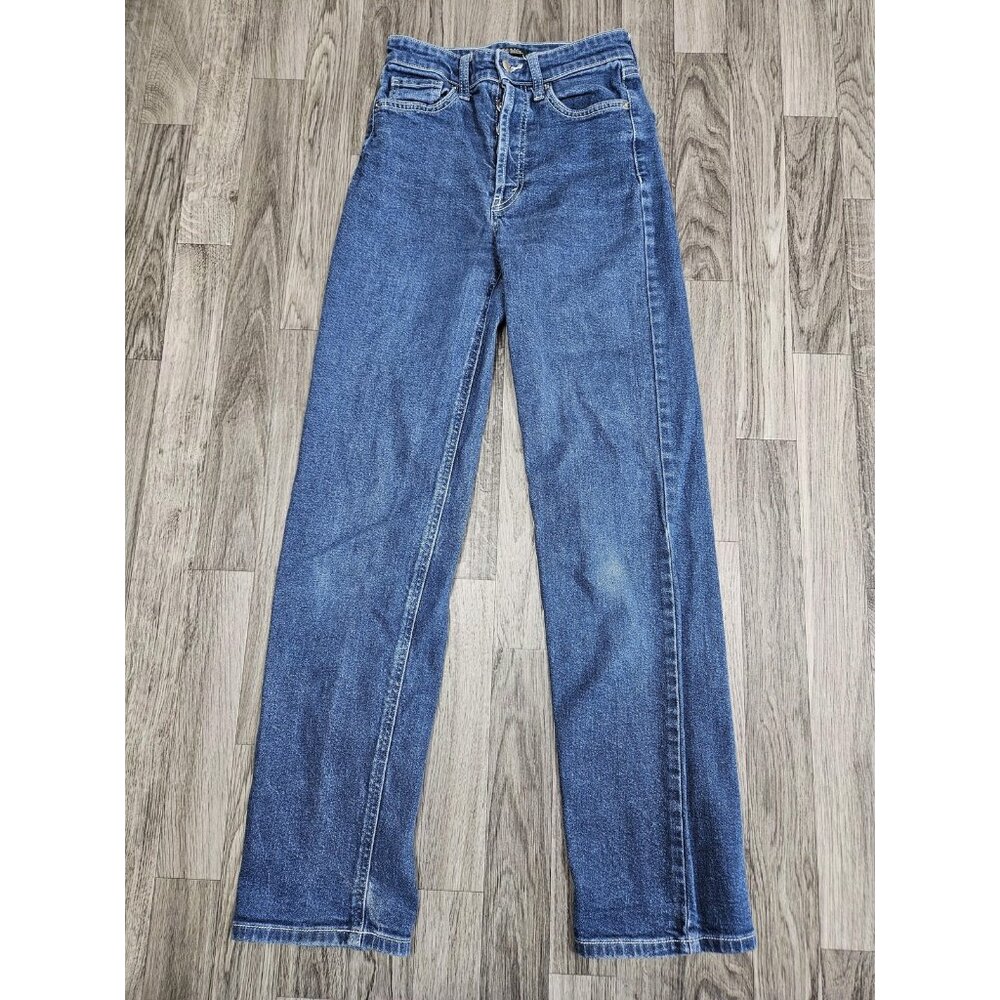 Wild Fable Jeans Womens 00 Super High Rise Straight Leg Button Fly Denim